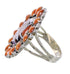Southwest Multicolor Sterling Silver Ring Size 8-3/4 CX50413